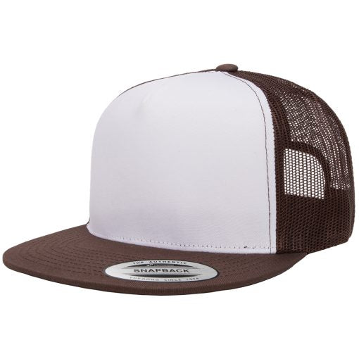 YP 6006 Flat Billed Trucker Hat - Custom Embroidery