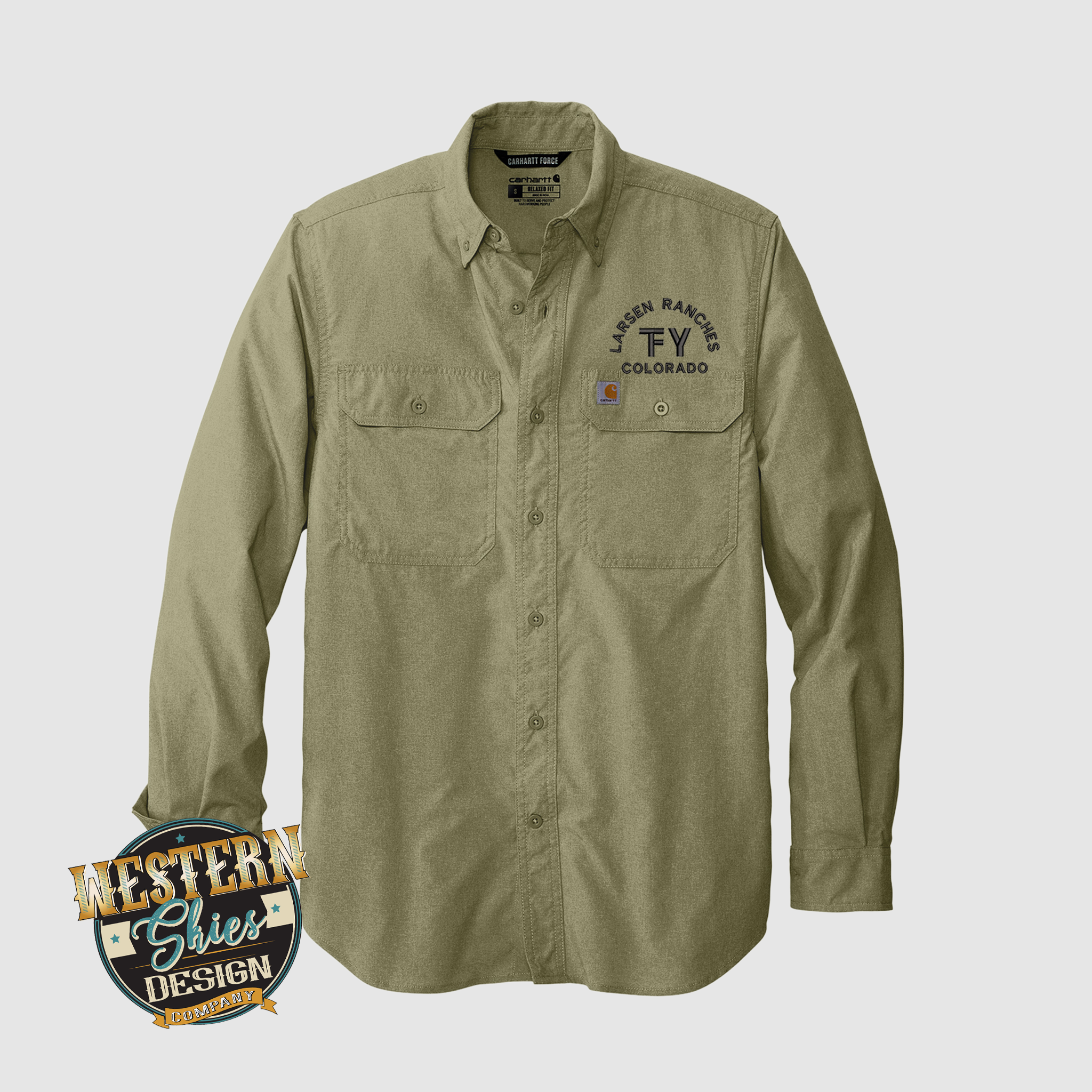 Carhartt Force Solid Long Sleeve Shirt - Custom Embroidery