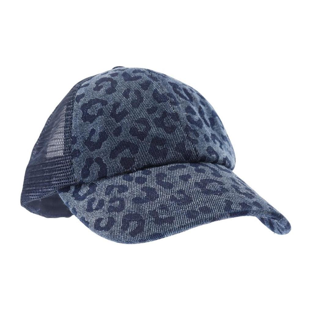 CC Beanie Leopard Crisscross Ladies High Ponytail Hat - Western Skies Design Company