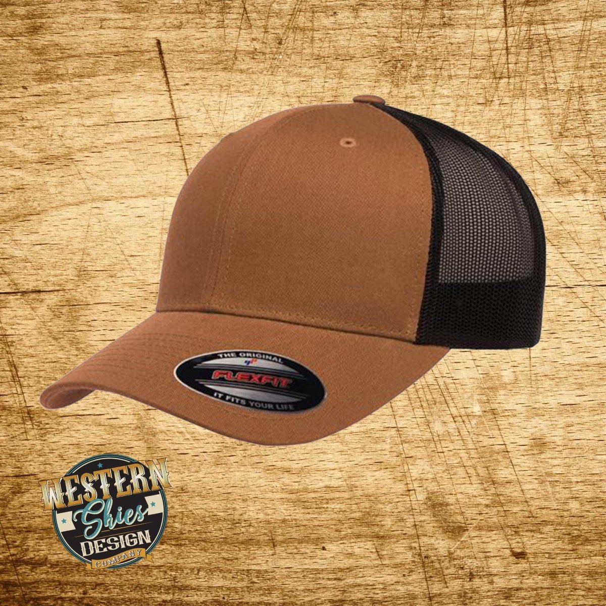 Flexfit 6511 Trucker Mesh Back Cap - Western Skies Design Company