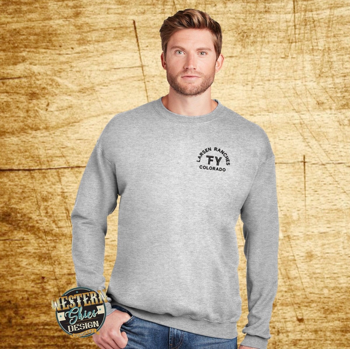 Hanes® Ultimate Cotton® Crewneck Sweatshirt - Western Skies Design Company