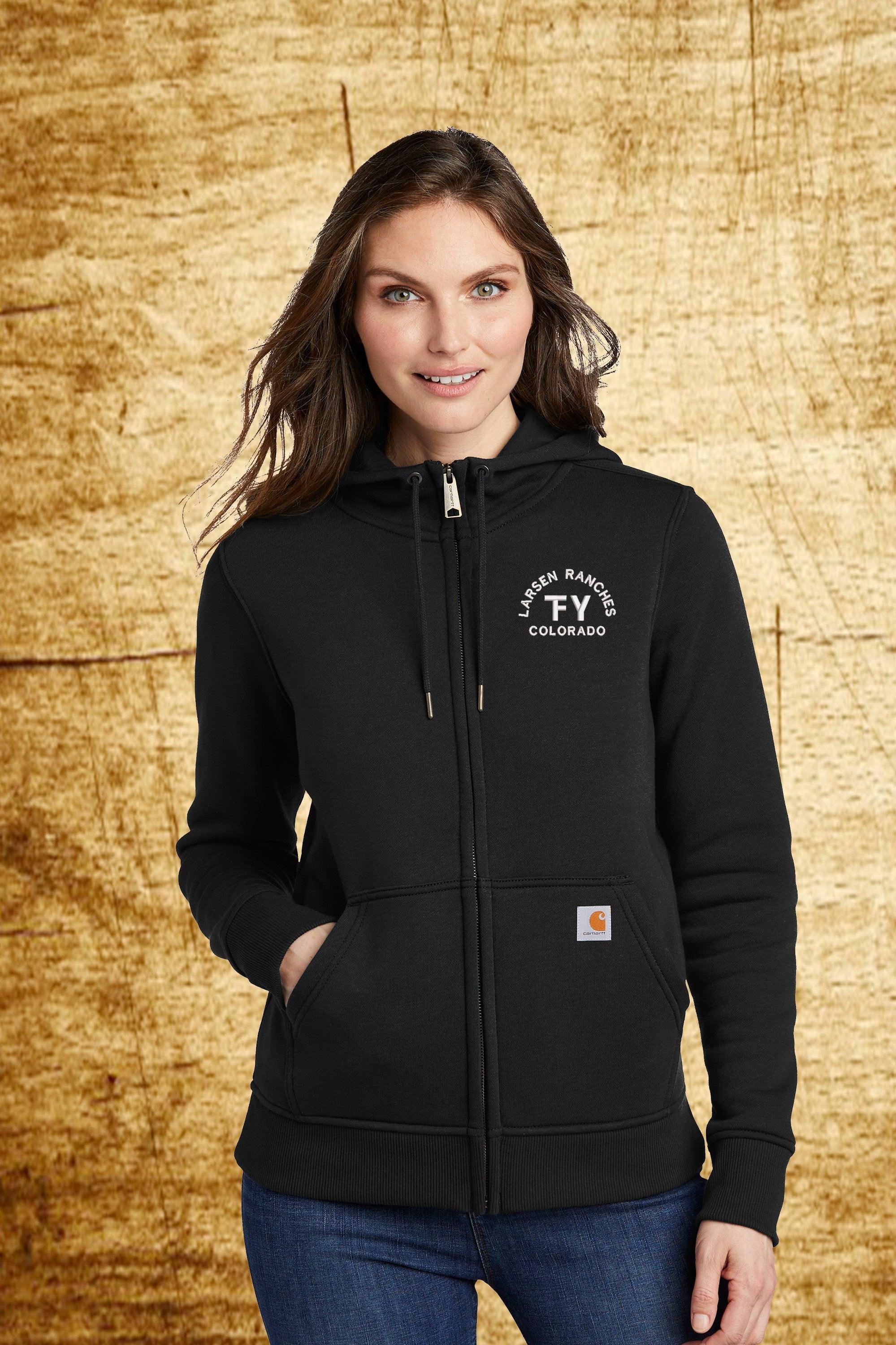 Ladies Carhartt Clarksburg Zip Hoodie -Custom Logo - Embroidered Ranch Brand - Farm and Ranch Clothing