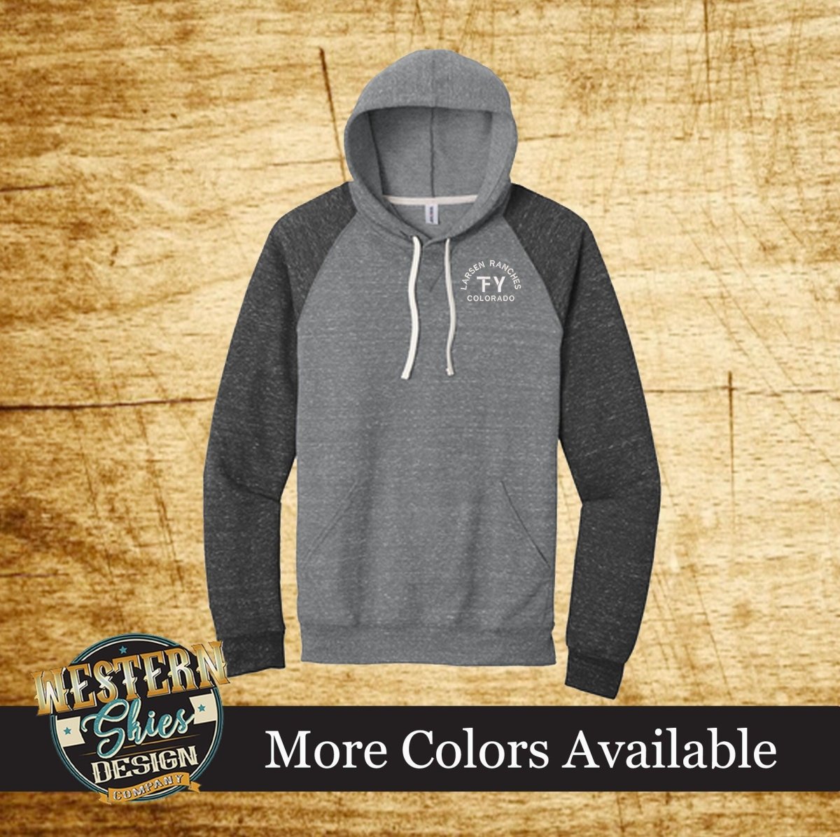 JERZEES ® Snow Heather French Terry Raglan Hoodie - Western Skies Design Company