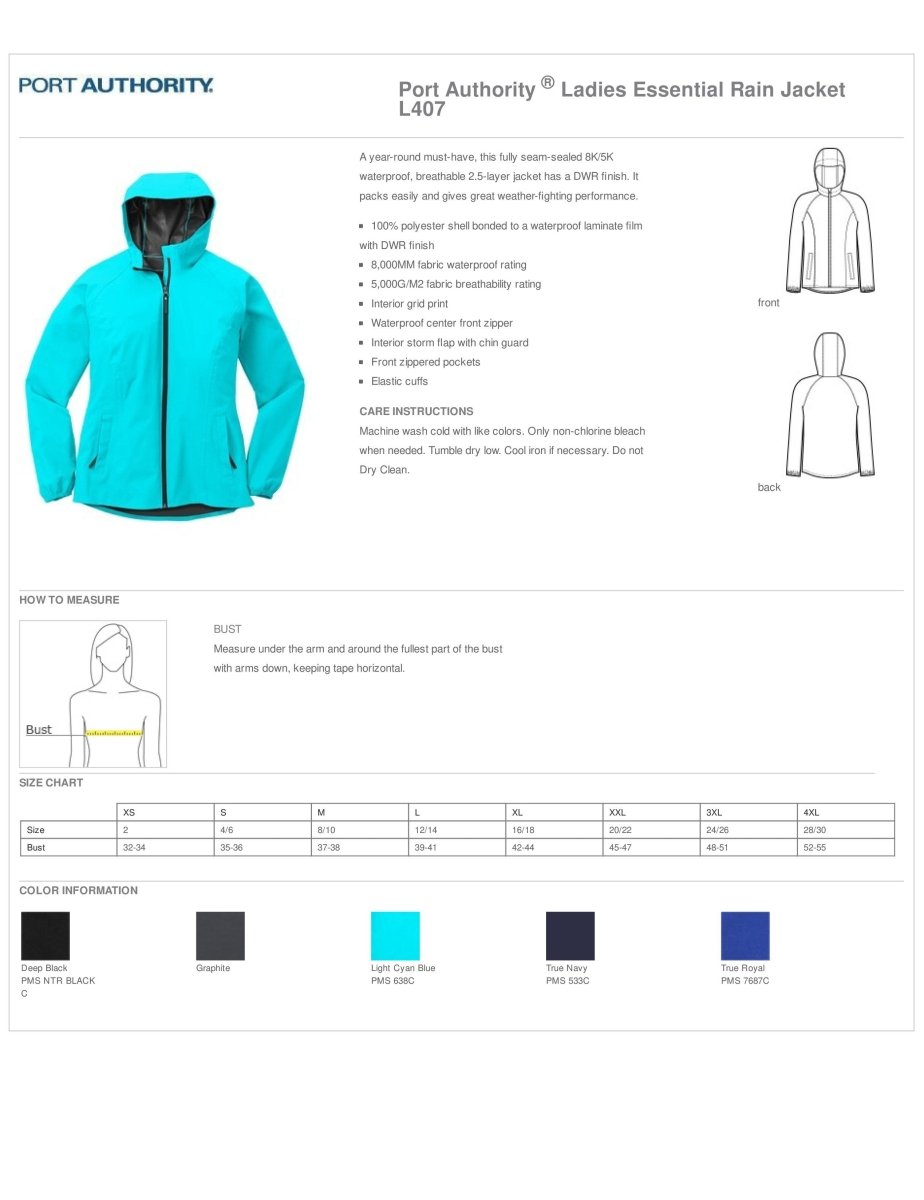 Port Authority® Women's Essential Rain Jacket - Western Skies Design Company