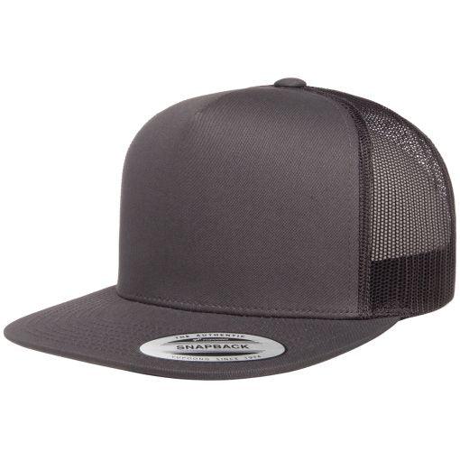 Yupoong 6006 Flat Billed Trucker Hat - Western Skies Design Company